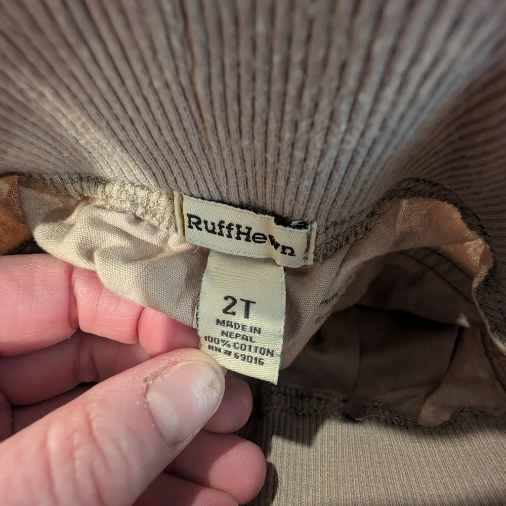 Ruff Hewn 2T Toddler Two-Piece Set in Black and Tan
